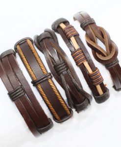Mixed Color Leather Ubisex Bracelet Charm