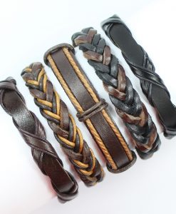 Ethnic Wrap Leather Unisex Bracelet Free Shipping