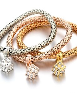 3 Pcs Silver Golden Friendship Bracelets Charms