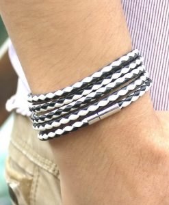 Free Shipping 5 Pcs Wrap Charm Men Bracelet