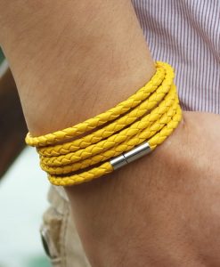 Free Shipping 5 Pcs Wrap Charm Men Bracelet