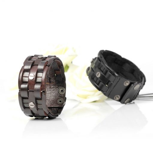 Free Shipping Bandage Wrap Leather Men Bracelet