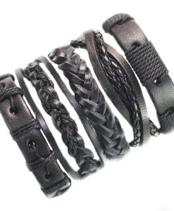 Black Unisex Bracelet Ethnic Charm Bracelet