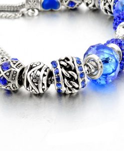 Crystal Blue Women Glass Beads Bracelet