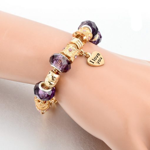 Pandora Crystal Beads Women Charm Bracelets